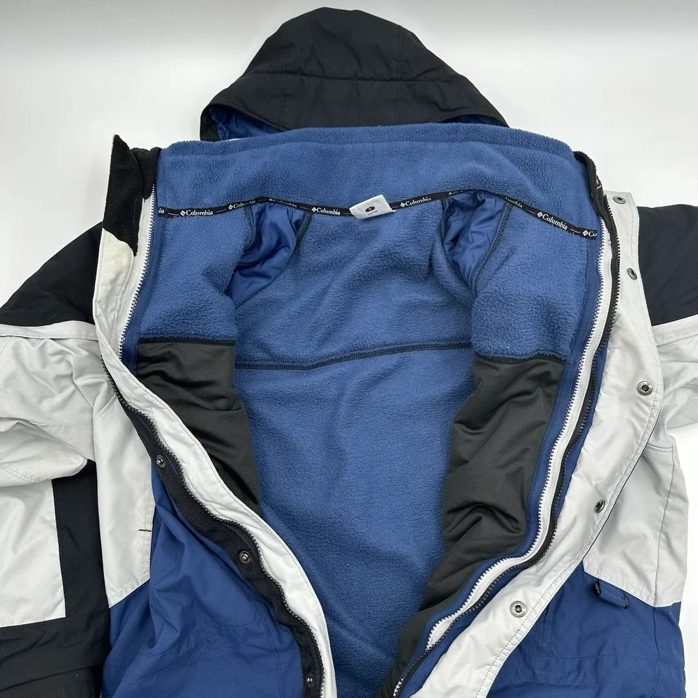 Columbia 3-in-1 Fire Ridge Shell & Fleece Full Zip Jacket‎ Blue/Black Mens Large